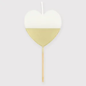 Gold Dipped Heart Candle