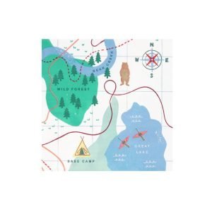 CAMPING ADVENTURE MAP LARGE NAPKINS