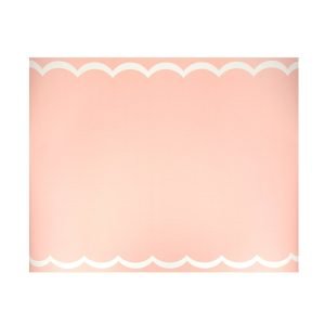SCALLOPED EDGE PINK TABLE RUNNER
