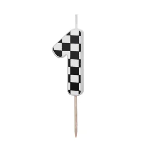 Birthday Checkered Number Candle