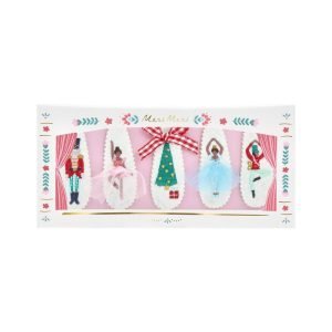 EMBROIDERED NUTCRACKER HAIR CLIPS