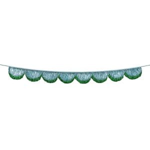 BLUE TINSEL SCALLOP GARLAND