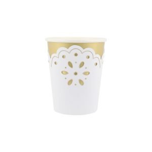 BRODERIE ANGLAISE LACE WHITE CUPS