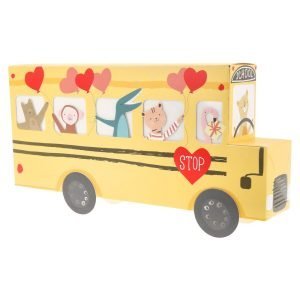 SCHOOL BUS VALENTINE´S CARDS & BRACELETS SET