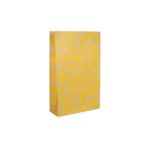 Block bottom bags sunflower + periwinkle