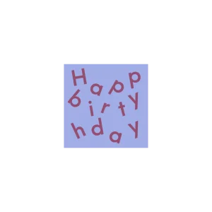 Happy birthday · ice blue + purple tales Stickers