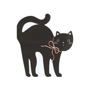 HALLOWEEN CAT SHAPED NAPKINS