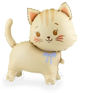 Foil balloon Cat on wheels, 61x65 cm