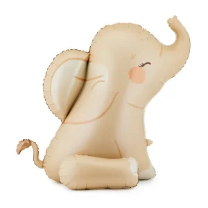 Foil balloon Elephant, 84x90 cm, beige